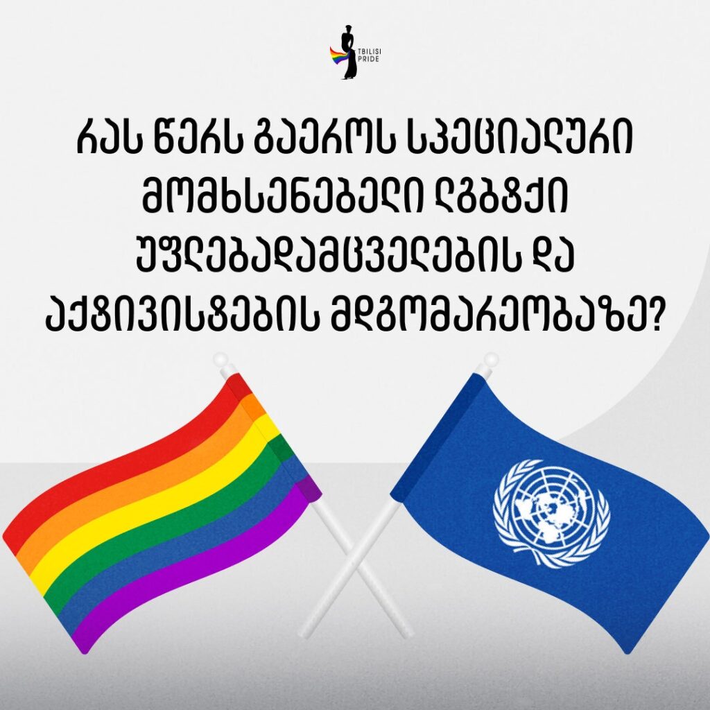 რას წერს გაეროს სპეციალური მომხსენებელი ლგბტქი უფლებადამცველების და აქტივისტების მდგომარეობაზე?